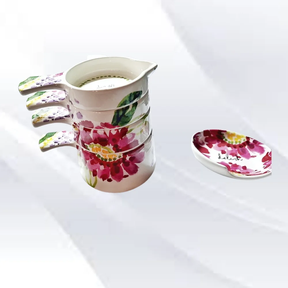 TAG ~ Floral Measuring Cups and Bowl Set